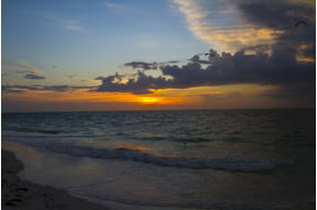 Fotoschlumpfs am Strand von Anna-Maria-Island