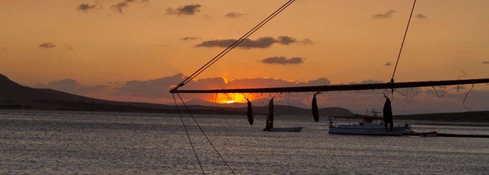 Sonnenuntergang vor Antiparos.  © Fotoschlumpfs Abenteuer!