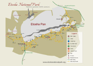 Lageplan Etoha Park (c) Etosha NP