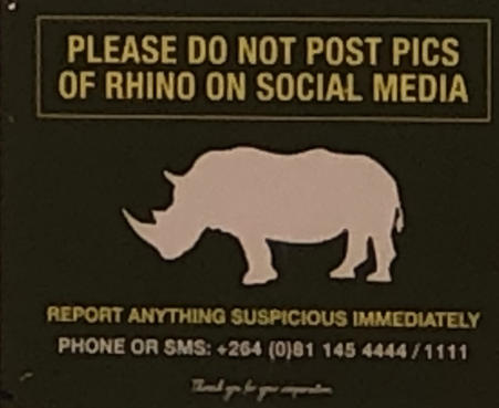 Please do not Post Pics of Rhino on Social Media