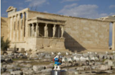 Schlumpf auf der Akropolis in Athen