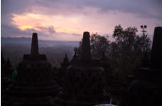 Sonnenaufgang in Borobudur